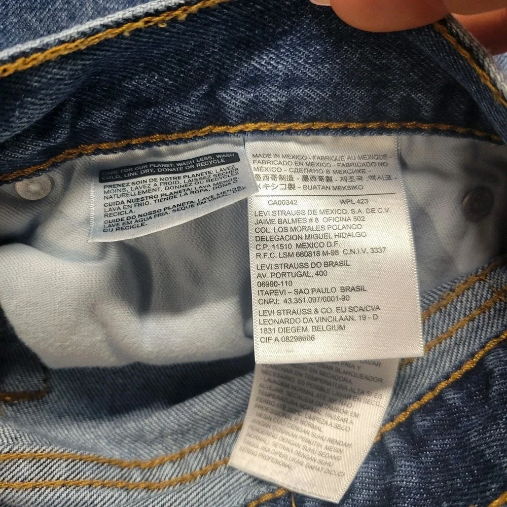 Levi's 505 Regular Fit Straight Leg Blue Denim Jeans‎ Mens Size 36x30